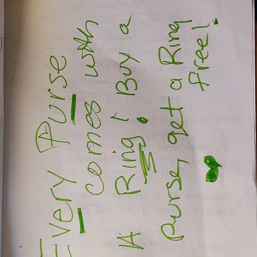 Every purse gets a free ring